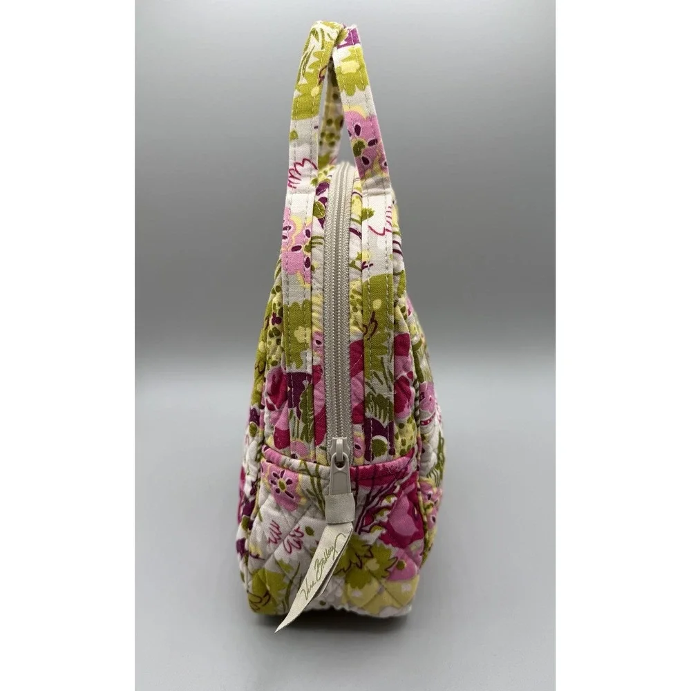 Vera Bradley Floral Quilted Cotton Insulated Zip Lunch Bag With Handle Medium
